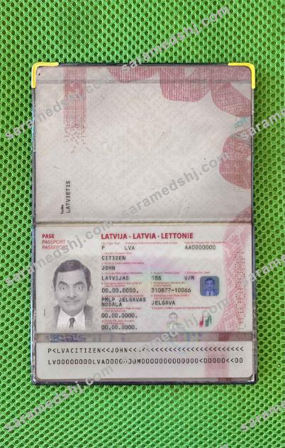 Latvia passport (2015-present) photo look